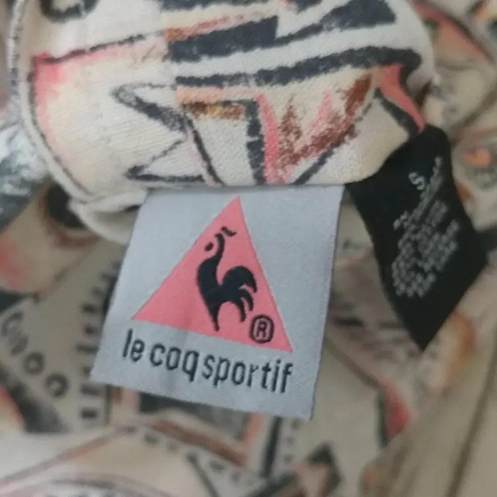 Le Coq Sportif Reversible Linen Blend Vest 90s Vintage Size S